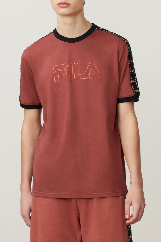 Fila T-Shirt Thebe Mens Red - India PRY-532081